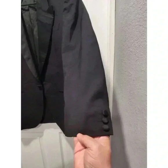 Ted Lapidus Italian Tuxedo Style Jacket Blazer Mens 38R Black 100% Wool Pristine - Picture 8 of 10